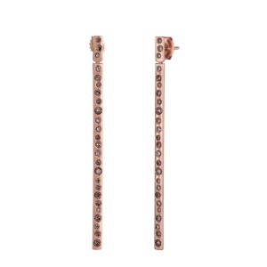 Rose Gold Bar Drop Earrings