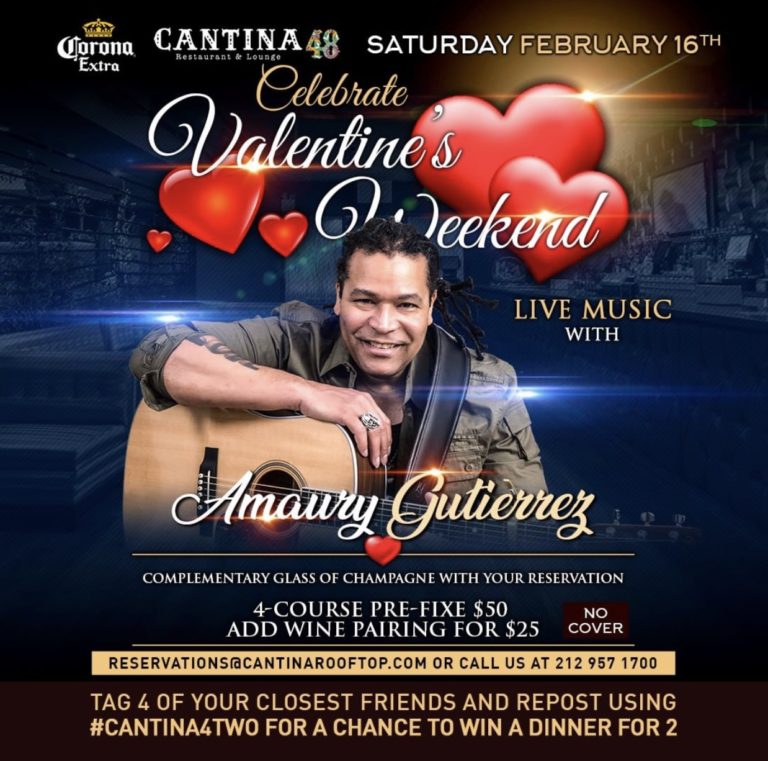 Amaury Gutierrez, Two-Time Latin Grammy Award Winner, Performs at Cantina 48