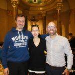 with Vladimir Gorbik (the conductor) and Nicholas Reeves (the composer of Concertino Company) after rehearsal