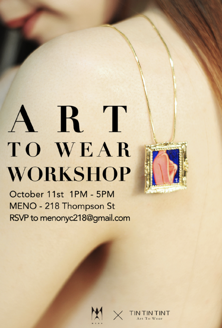 Art to Wear Workshop at MENO – the new Tea House in West Village