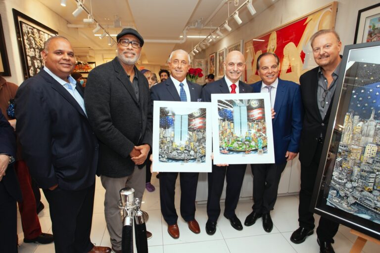 Yankees Legend Bernie Williams Joins Artist Charles Fazzino To Celebrate Unveiling of ‘9/11: A Time of Remembrance’ at Carlton Fine Arts