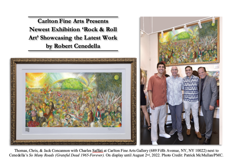 Robert Cenedella’s, ‘So Many Roads (Greatful Dead 1965-Forever),’ highlighted in Carlton Fine Arts Ltd opening, “Rock and Roll Art”