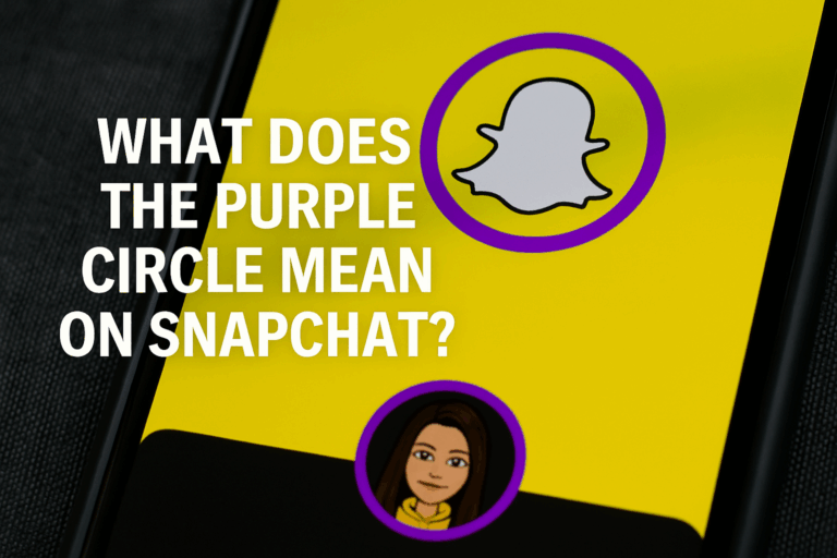 what does the purple circle mean on snapchat